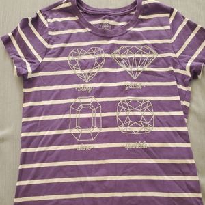 Purple & white stripped shirt